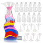 JJ CARE Sand Art Bottles [12 Wave-Shaped Sand Bottles + 6 Small & 6 Large Funnels] Plastic Sand Art Containers for Kids, Sand Ar