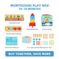 Oook Montessori Educational Toys For 1 Year Old, 6 In 1 Learning Toys Set For Toddlers Wooden Toy Present (3 In 1 Edutational Bo