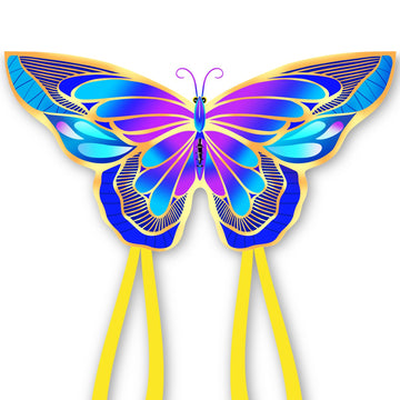 Xida Purple Emperor Butterfly Kites for Kids & Adults Easy to Fly Beginner Kite, Large Single Line Kite for The Beach, Outdoor,