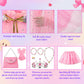 Meland Princess Dress Up For Girls, Light Up Princess Cape With Crown, Dress Up Clothes Birthday Gift For Girls Toys 3-8