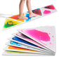 LONGKING 6-Sheet Liquid Triangle Sensory Tiles, Colorful Floor Tile for Play Centers, Playroom, Lava Tiles, 12.7 x 14.7
