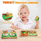 Zeoddler Wooden Puzzles For Toddlers, 4 Pcs Peg Puzzles For Kids 2-4, Preschool Learning Puzzles For 2 3 Years Old, Montessori Puzzle For Boys, Girls