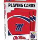 Masterpieces Family Games - Ncaa Ole Miss Rebels Playing Cards - Officially Licensed Playing Card Deck For Adults, Kids, And Fam