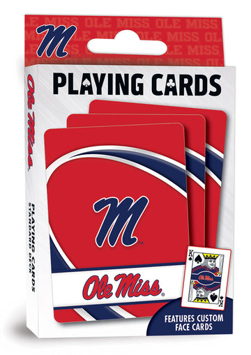 Masterpieces Family Games - Ncaa Ole Miss Rebels Playing Cards - Officially Licensed Playing Card Deck For Adults, Kids, And Fam