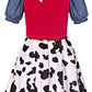 Cowgirl Costume For Girls With Hat Halloween Dress Up Party (9-12 Years)