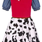 Cowgirl Costume For Girls With Hat Halloween Dress Up Party (7-8 Years)