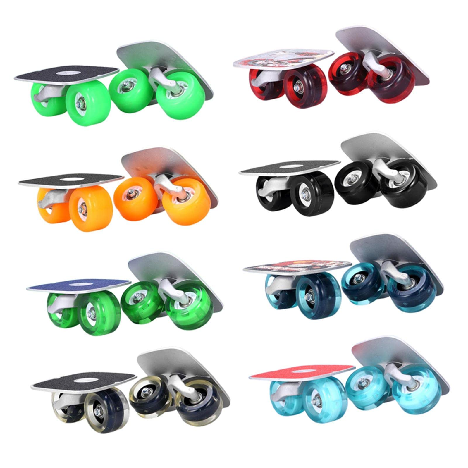 Ubersweet Roller Road Drift Skates Plate Outdoor Split Skateboard Solid Green Wheels (54054586JEL)