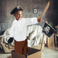 Prebene Boys Medieval Pirate Set Shirt & Ankle Pants Kids Renaissance Halloween Costume Scottish Jacobite Tops And Trousers (Whi