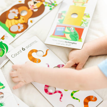 Melissa & Doug Poke-A-Dot Jumbo Number Learning Cards - 13 Double-Sided Numbers, Shapes, And Colors With Buttons To Pop - Poke A