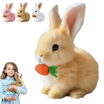 Yeopopshop Super Realistic Bunny Toys, Interactive Electronic Pet Toys, Fluffy That Can Breathe And Move, Easter Plush Bunny Chi