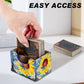 DEGDFSGR Card Game Storage Box for TCG MTG Commander Deck Box Organizer Trading Card Case Magnetic Closure Creative Pattern Up to 200 Cards  Sunflower Dragonfly
