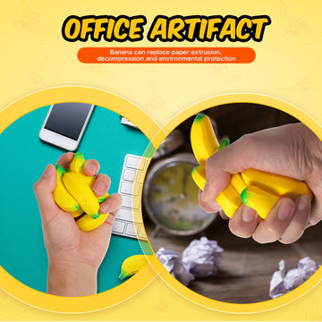 Kasyat 15 Pcs Banana Stress Toys Banana Stretchy Toys Pu Relief Stress Balls Tiny Party Supplies For Relief Party Favors(2.36 Inches)