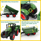 Peagprav Farm Animal Tractor Toys Playset-16.5 Inches Tractor With Trailer Fence,Farmer,Tree,Cow,Farm Toy Set For Boys Girls Kid