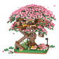 Christmas Gift Cherry Blossom Tree Building Block Kit 2008 Pcs Cherry Bonsai Tree Building Sets Diy Sakura Tree House Model Sets