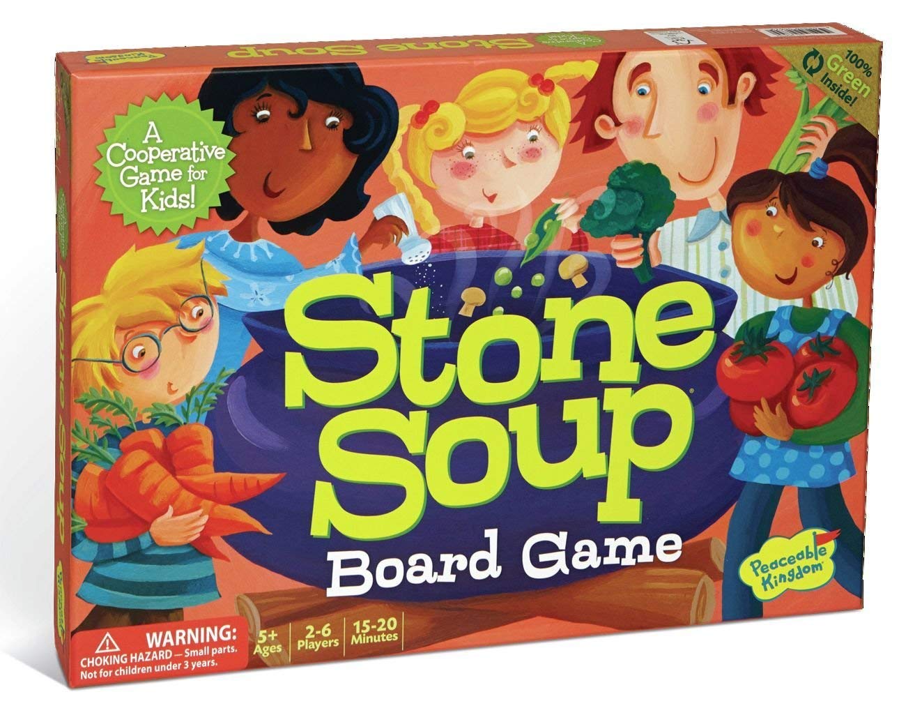 Peaceable Kingdom Stone Soup Cooperative Memory Game - Multicolor, Cardstock, Model GM104 for Kids