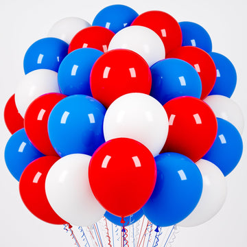 Voircoloria Red White Blue Balloons, 66Pack 12Inch Macaron Latex Party Balloons For Birthday Graduation 4Th Of July Independence