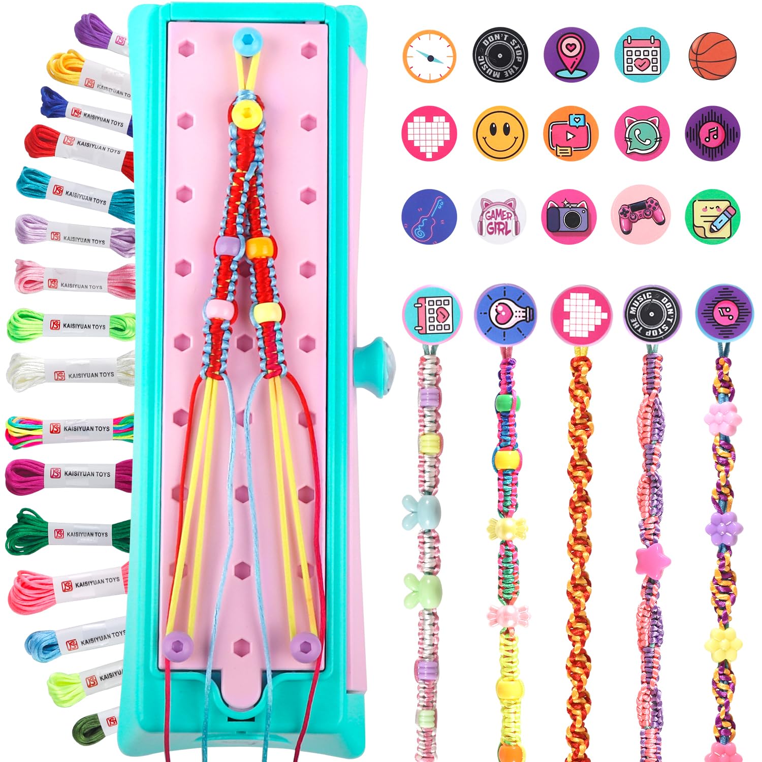 Friendship Bracelet Making Kit Toys for Girls, DIY Arts and Crafts for Kids Ages 8-12, Jewelry String Bracelets Maker Kit, Chris