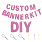 Taobary 112 Pcs Diy Letter Banner Glitter Customizable Banner Kit Custom Banner Including 107 Letters And Numbers 3 Rope For Bir