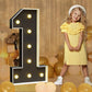 Imprsv Marquee Numbers Black 3Ft: Black Party Decor - Light Up Number 1 Large 3 Feet Tall - Birthday Decorations For Him Her 1St