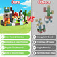 Intoypad 300PCS Magnetic Blocks for Kids, 0.8in Magnetic Building Block Toys for Boys Girls Age 3 4 5 6 7 8 9 10 Magnet Cubes Ga