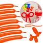 Lxzfcrg 260 Balloons Orange Long Balloons For Balloon Animals, Thickening Long Skinny Latex Twisting Balloon For Balloon Garland