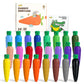 JUPITEARTH 24 Colors Crayons for Toddlers 1-3, Non Toxic Beeswax Carrot-Shaped Toddler Crayons with 30-Page Coloring Book and 12