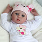 CHAREX 22" Reborn Baby Doll Lucy, Realistic Soft Vinyl Weighted Doll, Gift Set