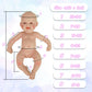YaLuoQian Silicone Reborn Baby Dolls 1:1 Silicone Smile Doll Realistic Reborn Baby Dolls