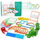 120Pcs Wooden Pattern Blocks, Sticks & Rings Wooden Tangram Puzzle Stem Preschool Brain Teaser Montessori Toys Gift For 3 4 5 Years Old Toddler Kids Boy Girl