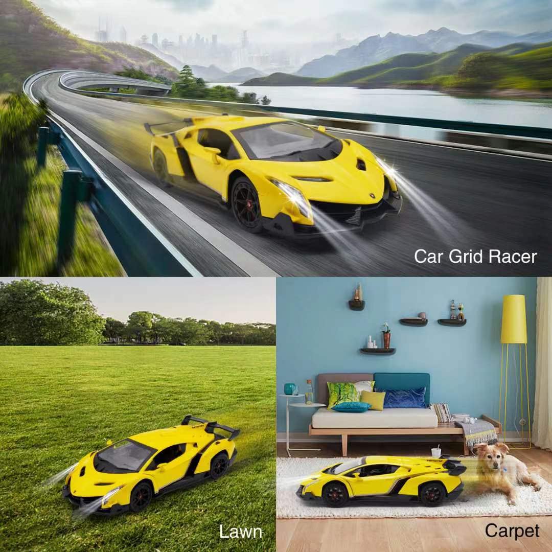 LAFALA Remote Control Car RC Cars Racing Car 1:18 Licensed Toy RC Car Compatible with Lamborghini Model Vehicle for Boys 6,7,8 Y
