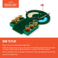 Foster & Rye Mini Golf Shot Game Set - Drinking Game for Adults, Glass/Plastic/Wood, Green, Model 10504, Set of 1, 2+ Players