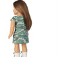American Girl Truly Me 18-Inch Doll #107 With Brown Eyes, Brown Hair, Light-To-Medium Skin, Camo T-Shirt Dress, For Ages 6+