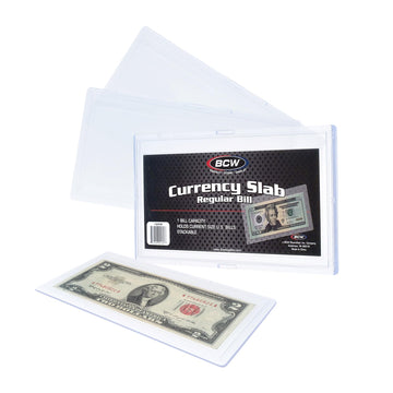 Bcw Deluxe Currency Slab For U.S. Bills - 1Ct | Clear Polystyrene, Snap-Together Protection Money Case | Ideal For Paper Money C