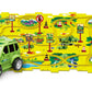Powertrc Puzzle Track Car Playset, 25 Pcs Puzzle Racer Kids Car Track Set, Toys For Boys 3-5, Floor Puzzle Adventure Track Set, Car Set For Boys 3-5 Toddler Toy Gift (Safari Theme)