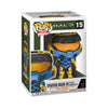Funko Pop! Games: Halo Infinite - Spartan Mark Vii With Vk78, Blue & Yellow, With Game Add On, 3.75 Inches