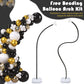 AerWo Balloon Arch Kit - 9.35FT & 6FT PVC Half Balloon Stand - Multicolor Backdrop for Weddings, Birthdays, Baby Showers, Graduations