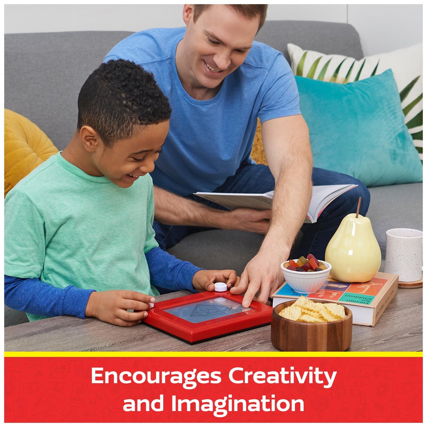 Etch A Sketch, Original Magic Screen, 86% Recycled Plastic, Sustainably-Minded Classic Kids Creativity Toys For Boys & Girls Ages 3+