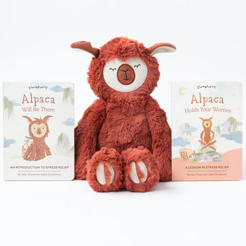 Slumberkins 14' Rainbow Sprite Kin & 2 Board Books Complete Set Bundle | Supports Grief & Loss, Acceptance & Resilience | Social Emotional Tools For Ages 0+ (Rainbow Sprite Kin Plush + 2 Board Books)