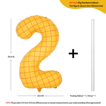 40 In Matte Yellow Number Balloons Helium Foil Mylar Balloon Birthday Party Banquet Decoration Digital 2