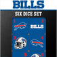 Masterpieces Officially Licensed NFL Buffalo Bills - 6 Piece D6 Gaming Dice Set for Children and Adults