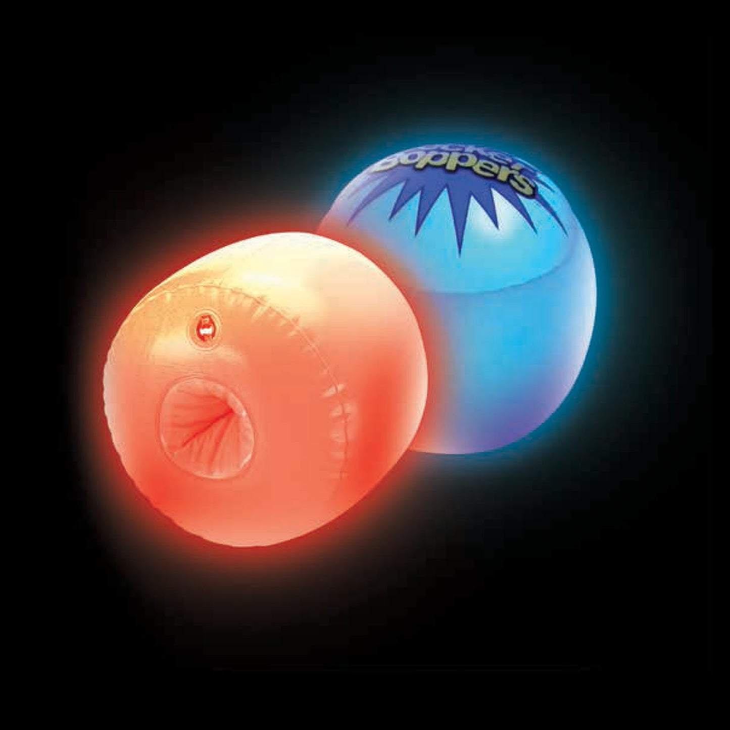 Socker Boppers LED Light Up Glow Games - Impact Activated Color Changing Boppers, Durable Vinyl, Multi-Color, Model 92949