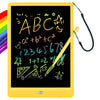 ORSEN LCD Writing Tablet 10 inch, Colorful Doodle Board Drawing Pad for Kids, Toddler Toys for Ages 2-4 5-7 Girls Boys Gifts (Ye