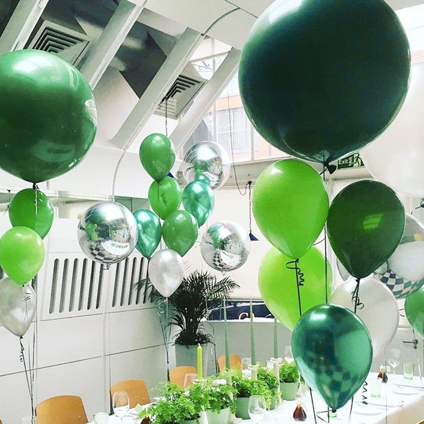 Partywoo Green Large Balloons, 4 Pcs 36 Inch Balloons, Clover Green Big Balloons, Malachite Green Giant Balloons, Jumbo Balloons For Birthday Party Decorations, Baby Shower Decorations, Green-Y24