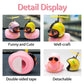Wonuu Pink Duck Car Dashboard Decorations Rubber Duck Car Ornaments Cool Duck With Propeller Helmet Sunglasses Gold Chain (Pinea