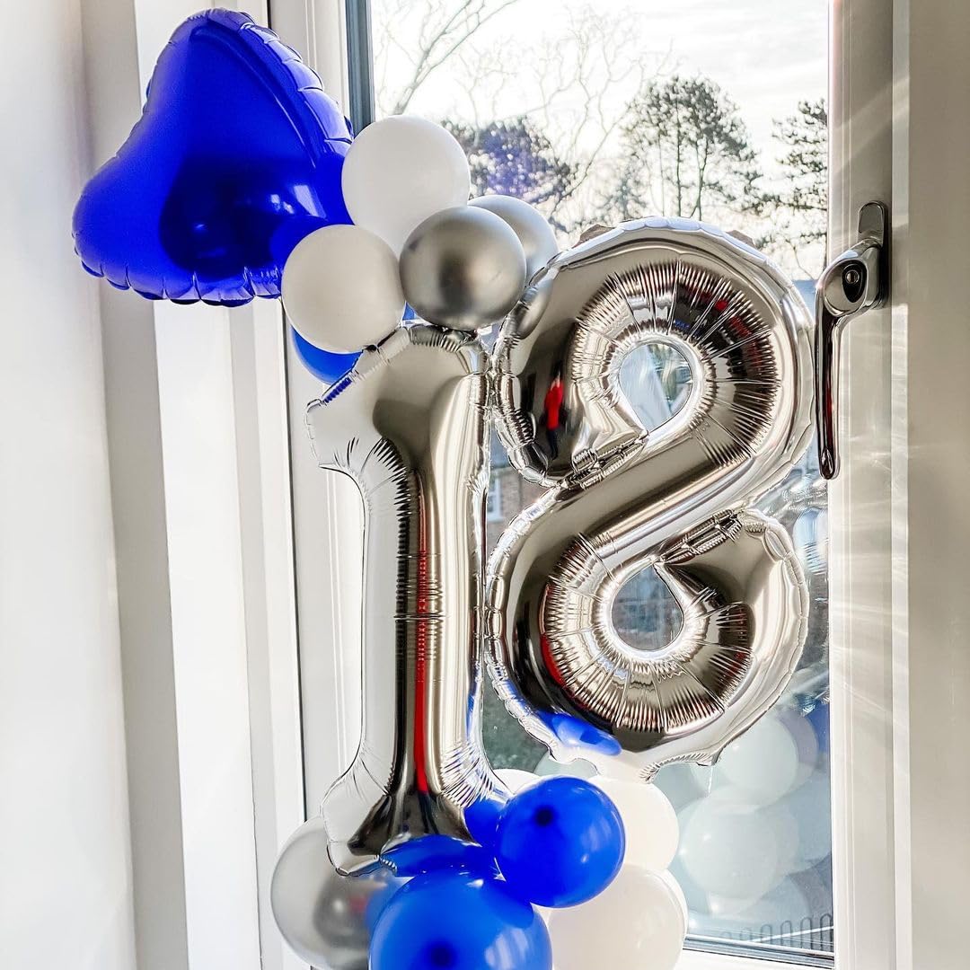 0 Number Balloons Silver 0 Balloons Number 40 Inch Number 0 Foil Mylar Balloons