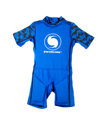 Swimline Blue Swim Trainer Floating Vest Suit For Kids & Toddlers Ages 4+ Boys/Girls -Comfortable Zip Up Buoyant Foam Swimming Life Jackets Puddle Jumpers 40-55 Pounds Lbs Children Learning Swimwear