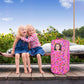 ZITA ELEMENT 18 Inch Doll Travel Carrier Case - Pink Nylon Crossbody Bag with Multi-Pockets and Storage Closet for Doll Accessories