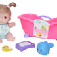 JC Toys Lil Cutesies 9 All Vinyl Baby Doll Bath Time Gift Set| Posable and Washable | Removable Outfit | Baby Bath and Accessories Ages 2+