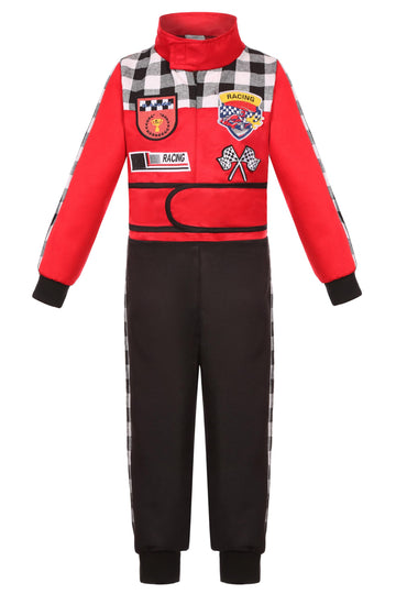 Sizgaroot Kids Race Car Driver Costume Boys Toddler Race Car Driver Halloween Costume (7-8 Years)