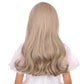 Wavelnm Kids Blonde Wig With Bangs Ash Blonde Child Wig Girls Long Wavy Curly Dirty Blonde Wig For Kids Synthetic Wigs With Wig